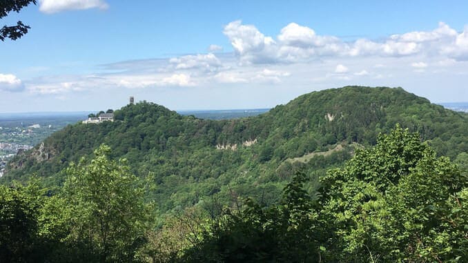 Drachenfels y Wolkenburg Siebengebirge, vista del Breiberg