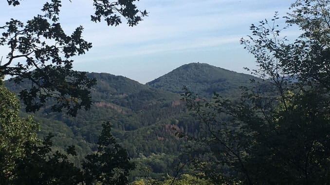 Lohrberg y Löwenburg Siebengebirge, vista del Petersberg